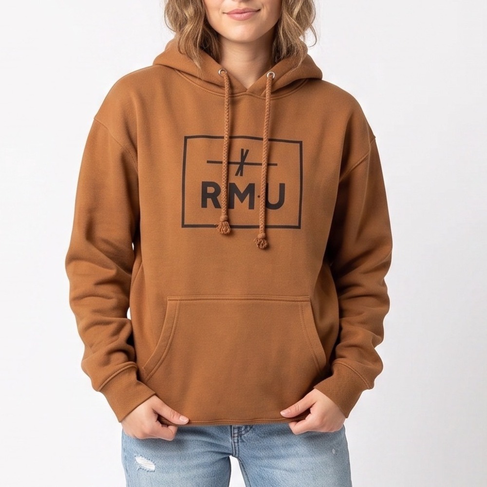 Independent Trading Company Hoodie L RMU Graphic Brown Pullover Good